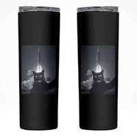 Funny Black Cat Selfie Skinny Tumbler Back To The Moon Mission 2026