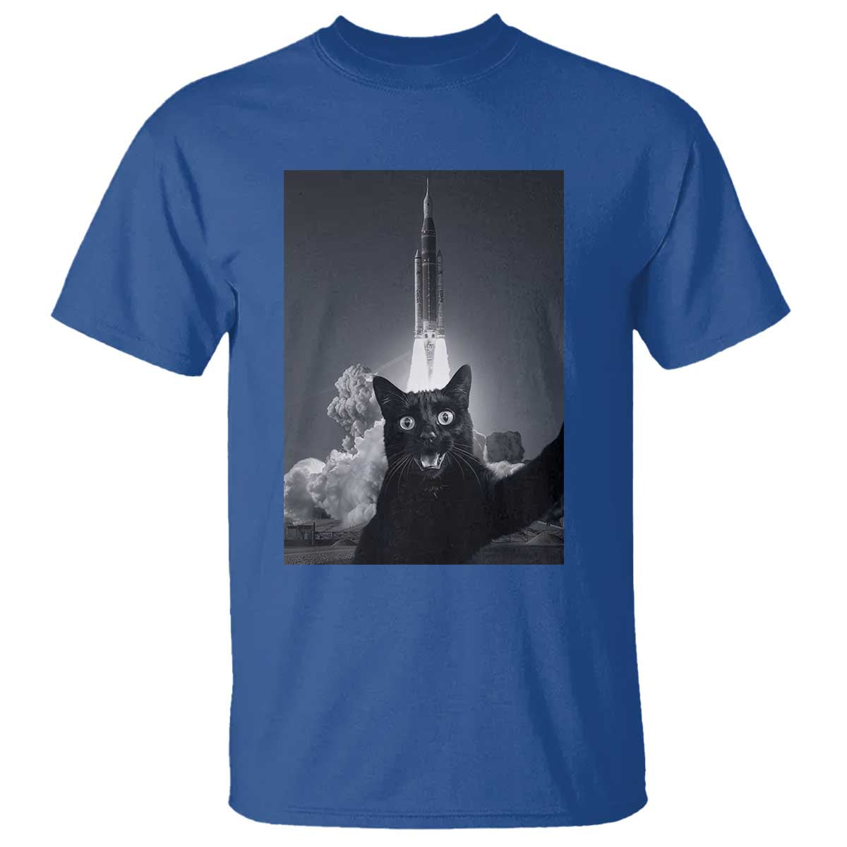 Funny Black Cat Selfie T Shirt Back To The Moon Mission 2026