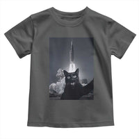Funny Black Cat Selfie Toddler T Shirt Back To The Moon Mission 2026