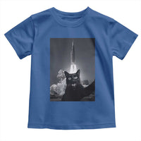Funny Black Cat Selfie Toddler T Shirt Back To The Moon Mission 2026