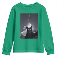 Funny Black Cat Selfie Youth Sweatshirt Back To The Moon Mission 2026