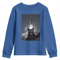 Funny Black Cat Selfie Youth Sweatshirt Back To The Moon Mission 2026