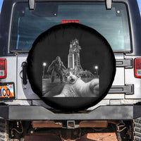 Funny Cat Selfie with Bigfoot Spare Tire Cover Back To The Moon Mission 2026