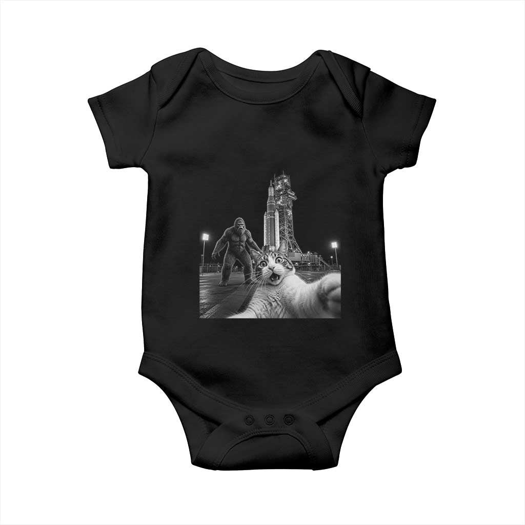 Funny Cat Selfie with Bigfoot Baby Onesie Back To The Moon Mission 2026