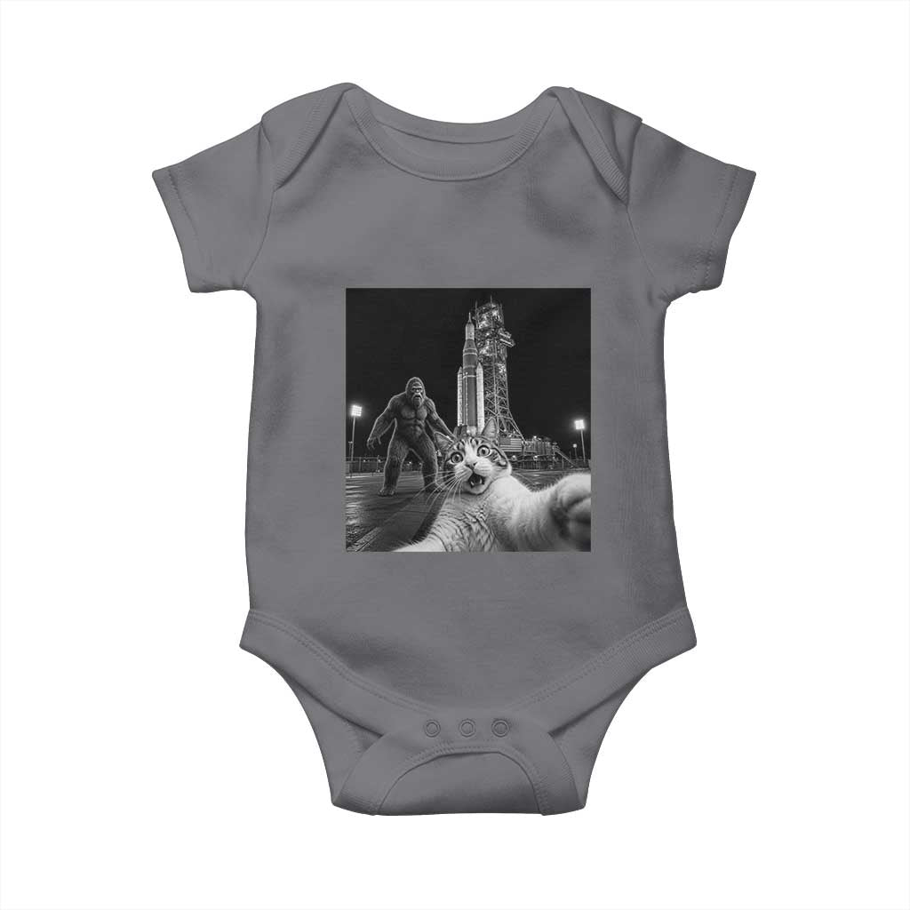 Funny Cat Selfie with Bigfoot Baby Onesie Back To The Moon Mission 2026