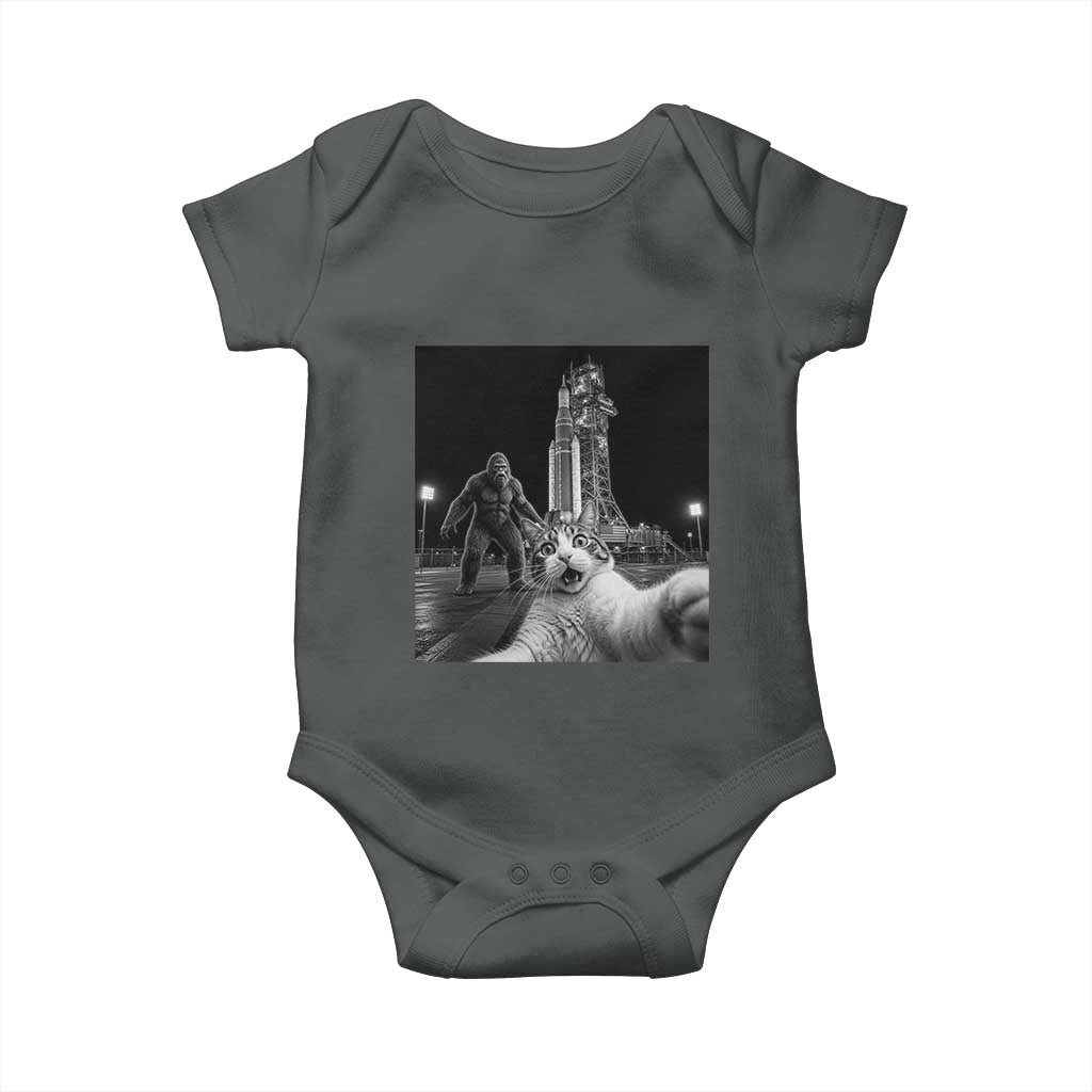 Funny Cat Selfie with Bigfoot Baby Onesie Back To The Moon Mission 2026