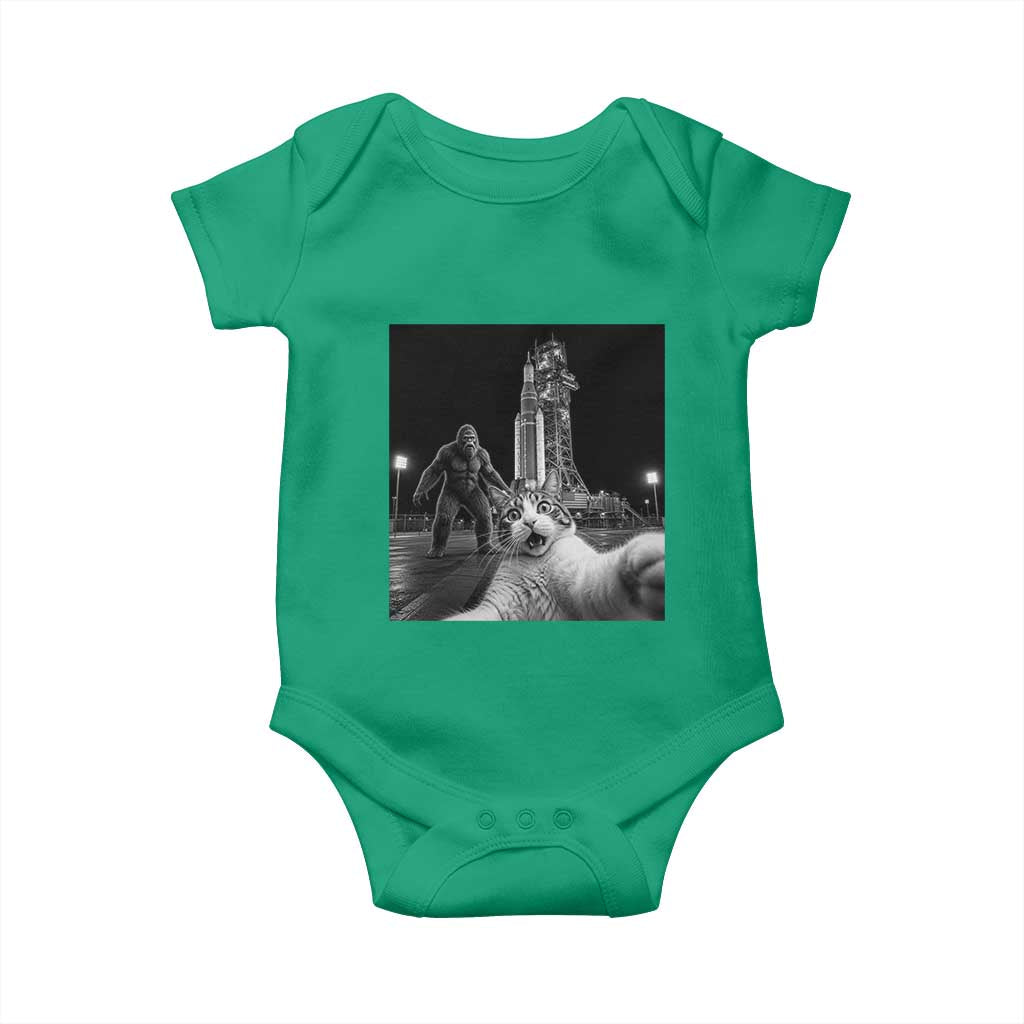 Funny Cat Selfie with Bigfoot Baby Onesie Back To The Moon Mission 2026