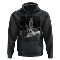 Funny Cat Selfie with Bigfoot Hoodie Back To The Moon Mission 2026