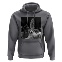 Funny Cat Selfie with Bigfoot Hoodie Back To The Moon Mission 2026