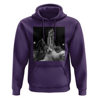 Funny Cat Selfie with Bigfoot Hoodie Back To The Moon Mission 2026