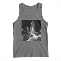 Funny Cat Selfie with Bigfoot Tank Top Back To The Moon Mission 2026