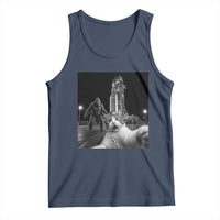 Funny Cat Selfie with Bigfoot Tank Top Back To The Moon Mission 2026