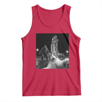Funny Cat Selfie with Bigfoot Tank Top Back To The Moon Mission 2026