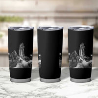 Funny Cat Selfie with Bigfoot Tumbler Cup Back To The Moon Mission 2026
