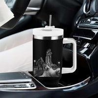 Funny Cat Selfie with Bigfoot Tumbler With Handle Back To The Moon Mission 2026
