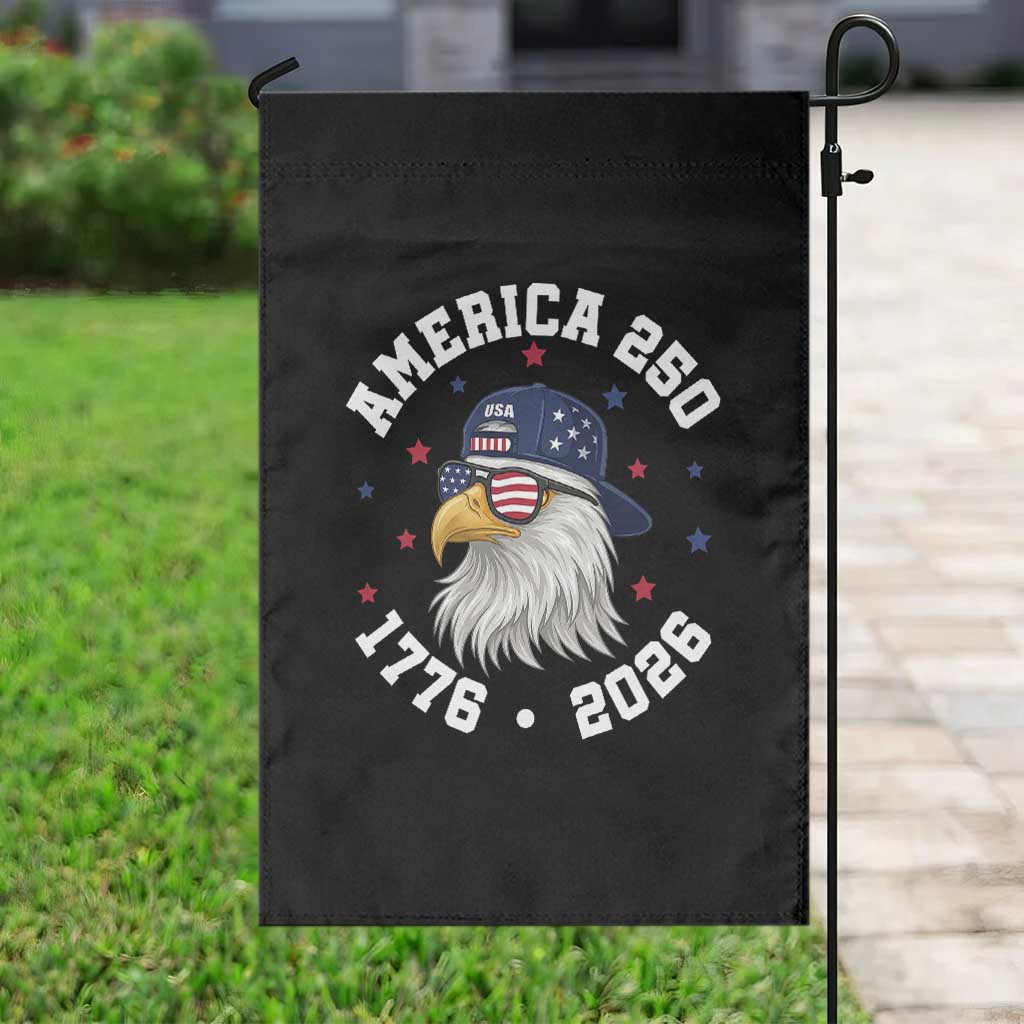 250 Years American Anniversary Garden Flag Patriotic Bald Eagle Fourth of July