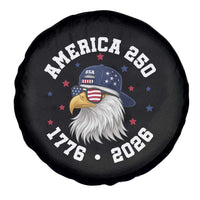 250 Years American Anniversary Spare Tire Cover Patriotic Bald Eagle Fourth of July