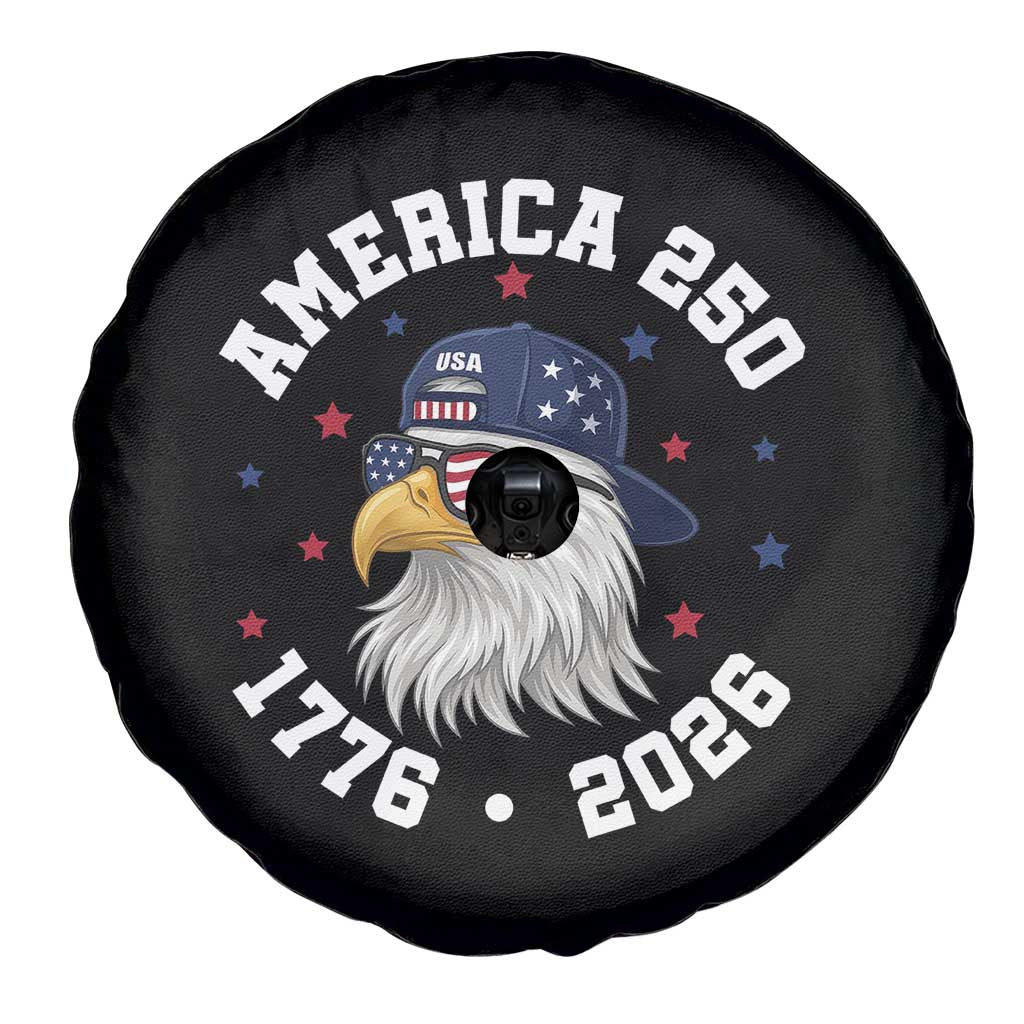 250 Years American Anniversary Spare Tire Cover Patriotic Bald Eagle Fourth of July