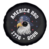 250 Years American Anniversary Spare Tire Cover Patriotic Bald Eagle Fourth of July