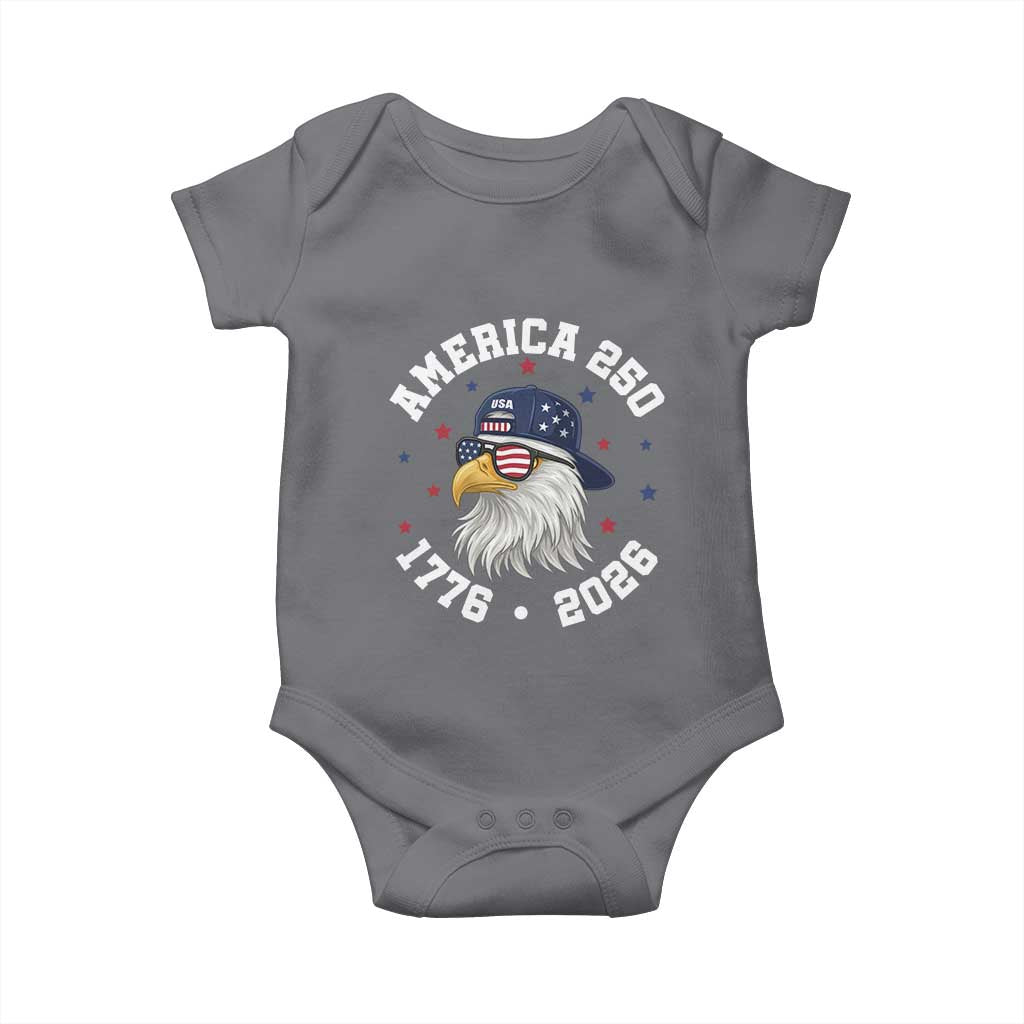 250 Years American Anniversary Baby Onesie Patriotic Bald Eagle Fourth of July