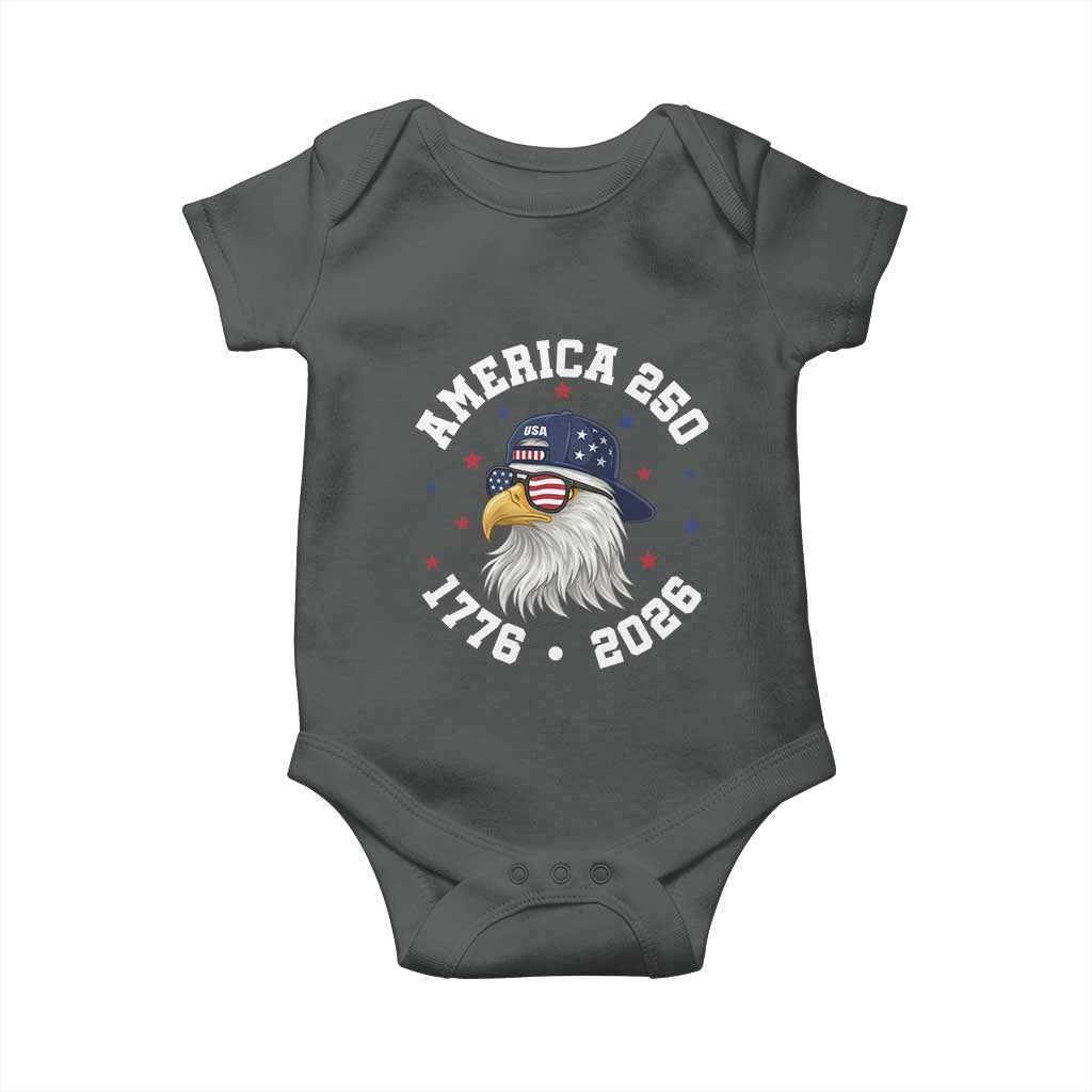 250 Years American Anniversary Baby Onesie Patriotic Bald Eagle Fourth of July