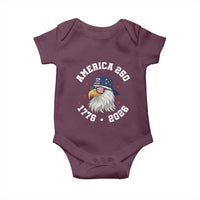 250 Years American Anniversary Baby Onesie Patriotic Bald Eagle Fourth of July