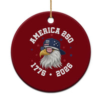 250 Years American Anniversary Ceramic Ornament Patriotic Bald Eagle Fourth of July