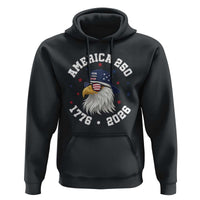 250 Years American Anniversary Hoodie Patriotic Bald Eagle Fourth of July