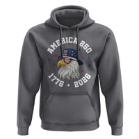 250 Years American Anniversary Hoodie Patriotic Bald Eagle Fourth of July