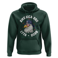 250 Years American Anniversary Hoodie Patriotic Bald Eagle Fourth of July