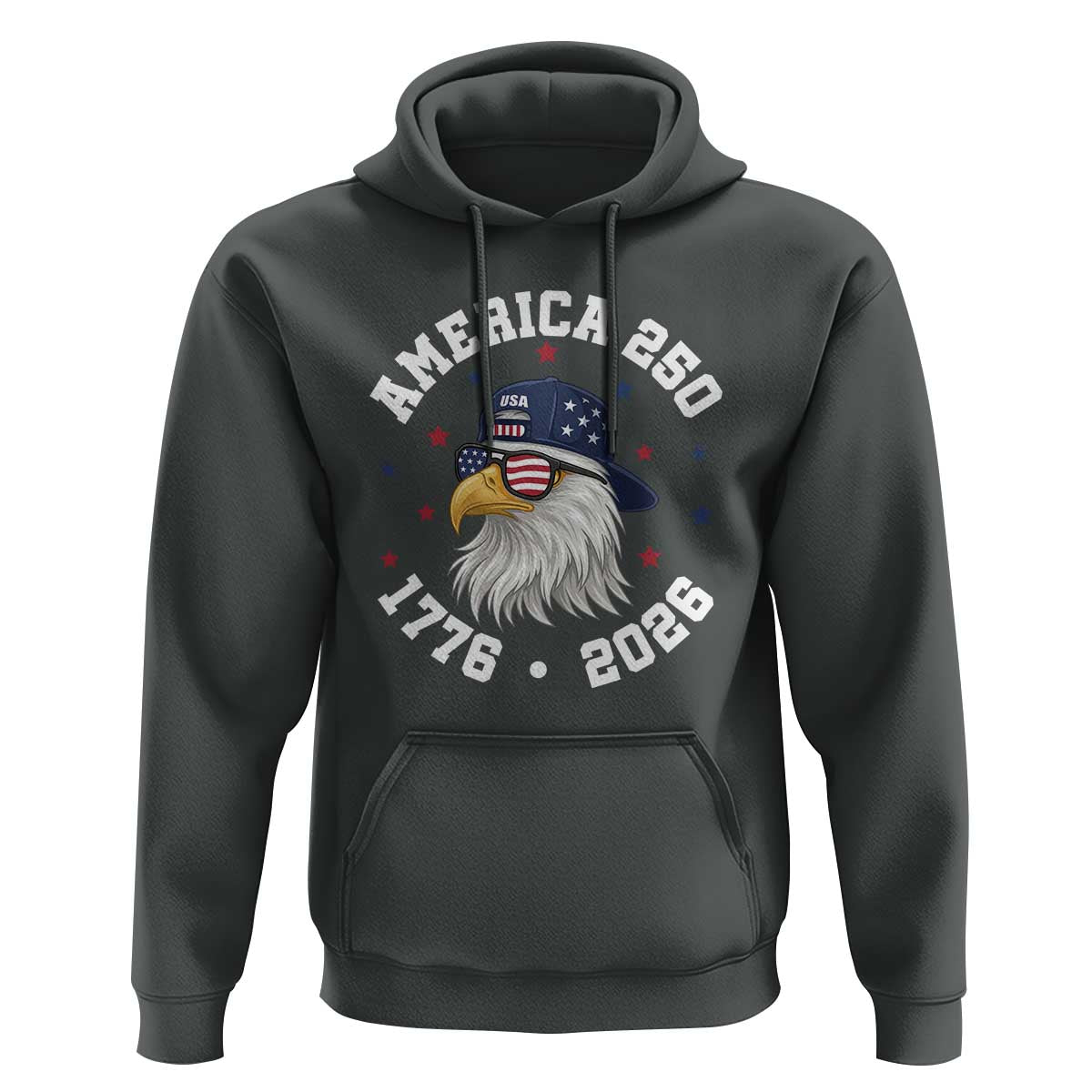 250 Years American Anniversary Hoodie Patriotic Bald Eagle Fourth of July