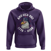 250 Years American Anniversary Hoodie Patriotic Bald Eagle Fourth of July