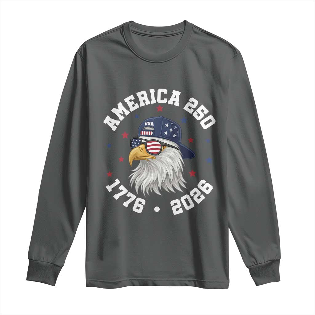 250 Years American Anniversary Long Sleeve Shirt Patriotic Bald Eagle Fourth of July