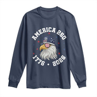 250 Years American Anniversary Long Sleeve Shirt Patriotic Bald Eagle Fourth of July