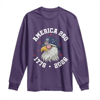 250 Years American Anniversary Long Sleeve Shirt Patriotic Bald Eagle Fourth of July