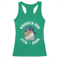 250 Years American Anniversary Racerback Tank Top Patriotic Bald Eagle Fourth of July