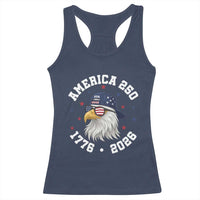 250 Years American Anniversary Racerback Tank Top Patriotic Bald Eagle Fourth of July