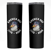 250 Years American Anniversary Skinny Tumbler Patriotic Bald Eagle Fourth of July