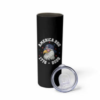 250 Years American Anniversary Skinny Tumbler Patriotic Bald Eagle Fourth of July