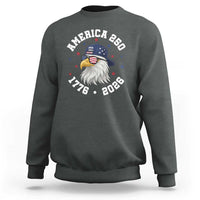 250 Years American Anniversary Sweatshirt Patriotic Bald Eagle Fourth of July