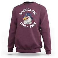 250 Years American Anniversary Sweatshirt Patriotic Bald Eagle Fourth of July