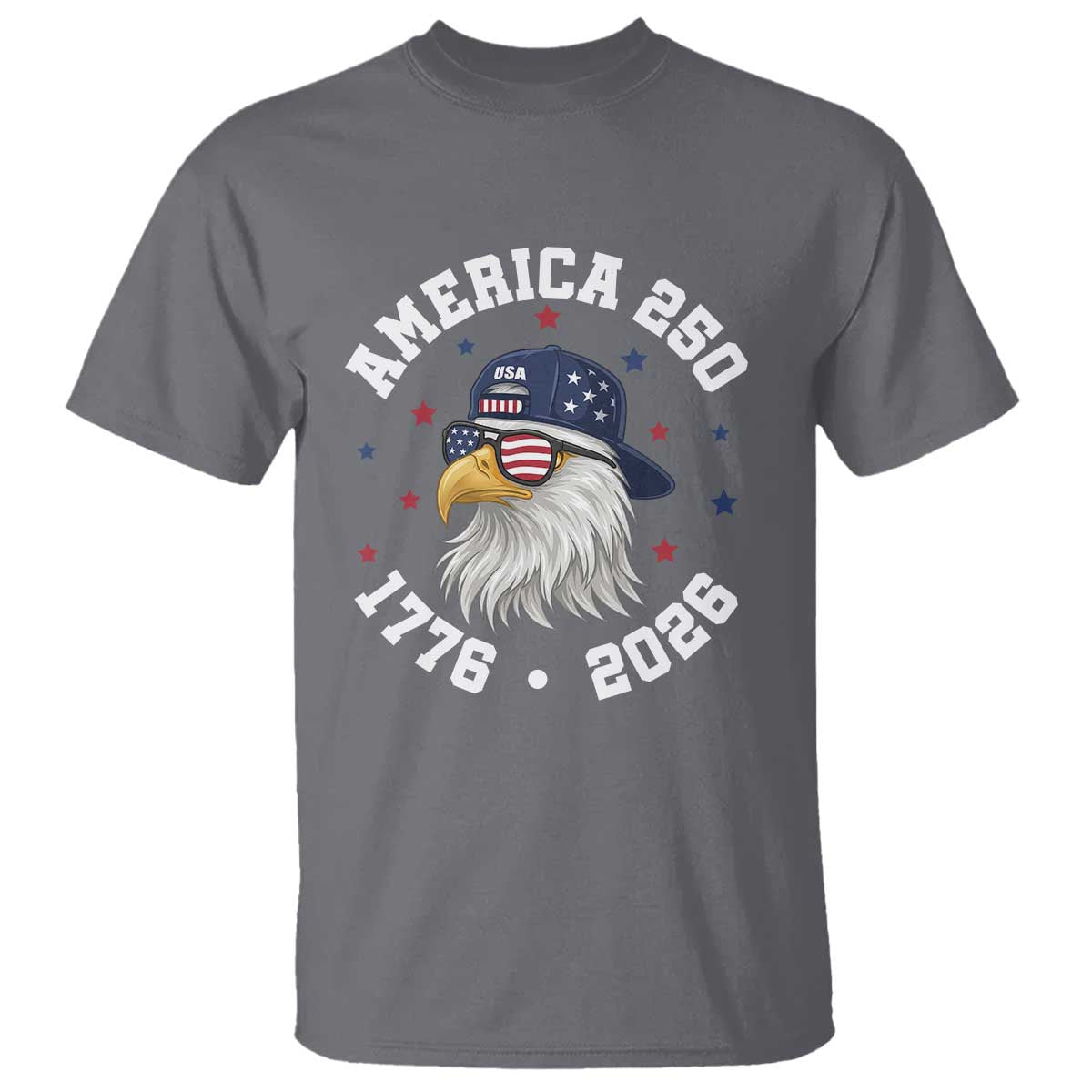 250 Years American Anniversary T Shirt Patriotic Bald Eagle Fourth of July