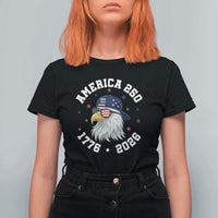 250 Years American Anniversary T Shirt For Women Patriotic Bald Eagle Fourth of July