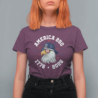 250 Years American Anniversary T Shirt For Women Patriotic Bald Eagle Fourth of July