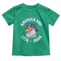 250 Years American Anniversary Toddler T Shirt Patriotic Bald Eagle Fourth of July