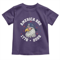 250 Years American Anniversary Toddler T Shirt Patriotic Bald Eagle Fourth of July