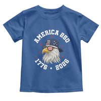 250 Years American Anniversary Toddler T Shirt Patriotic Bald Eagle Fourth of July