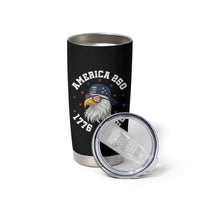 250 Years American Anniversary Tumbler Cup Patriotic Bald Eagle Fourth of July