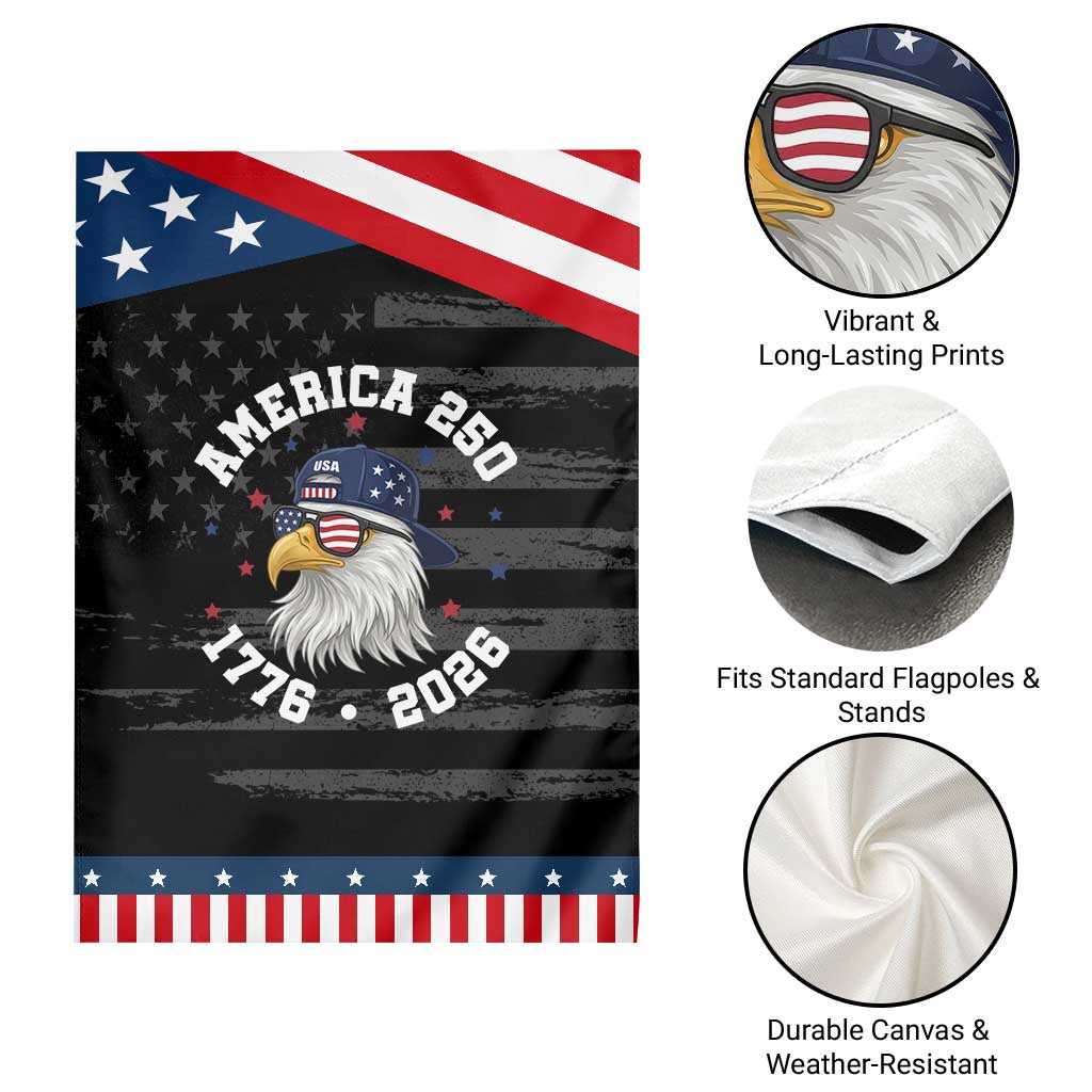 250 Years American Anniversary Patriotic Garden Flag Patriotic Bald Eagle Fourth of July