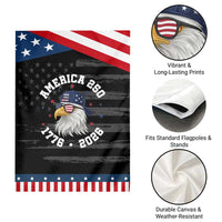 250 Years American Anniversary Patriotic Garden Flag Patriotic Bald Eagle Fourth of July